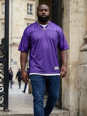 NWT NFL Pro Line Purple Minnesota Vikings BLANK Jersey - Logo on Arm - Size 3XL